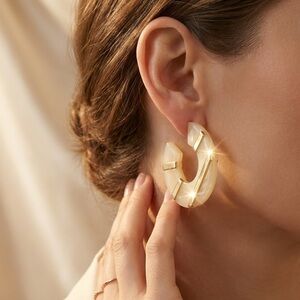 Chic Gold-Tone Hoop Earrings